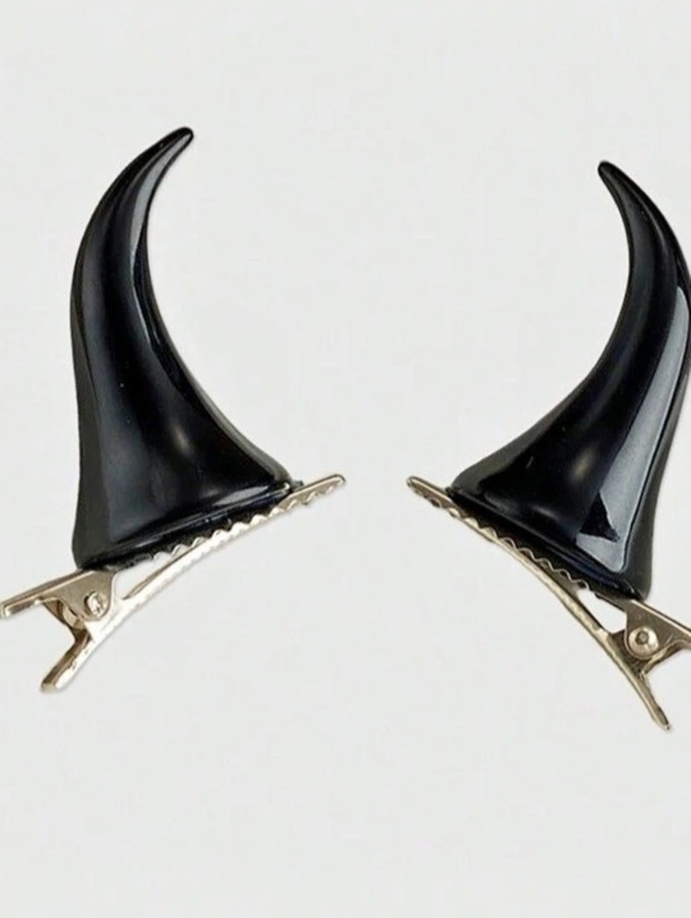 Black Horn Hair Clips Like New